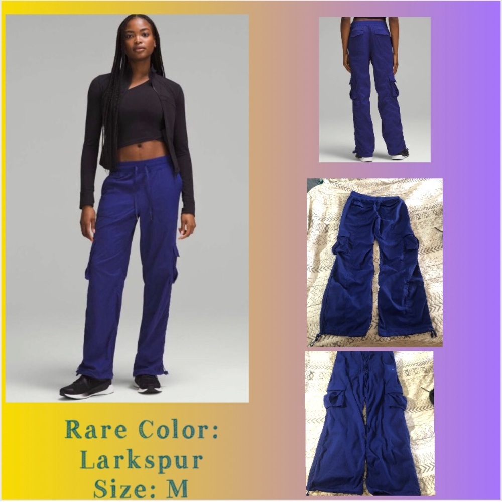 Lululemon Dance Studio Cargo Pants Joggers Rare Color Larkspur Medium M 8 10